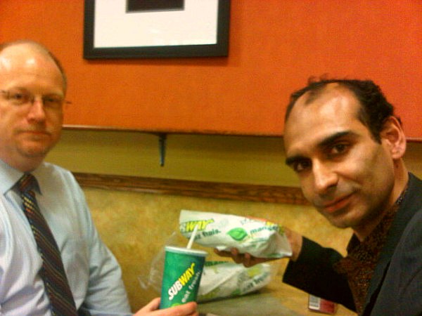mark towhey himy syed If we can't break ground a new Subway, at least we can break bread on 'Subways' twitpic-com-8ztlcw